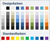 Designfarben/Standardfarben