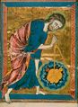 Die Erschaffung der Welt, etwa 1270, Buchmalerei auf Pergament, Österreichische Nationalbibliothek..jpg