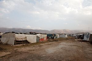 An informal tented settlement in Lebanons Bekaa valley (11174052664).jpg