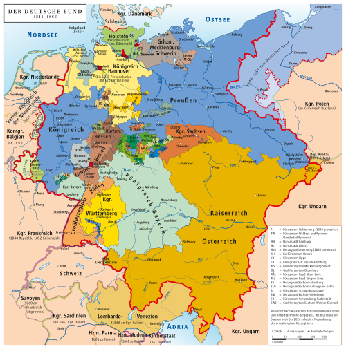 Der Deutsche Bund von 1815 bis 1866